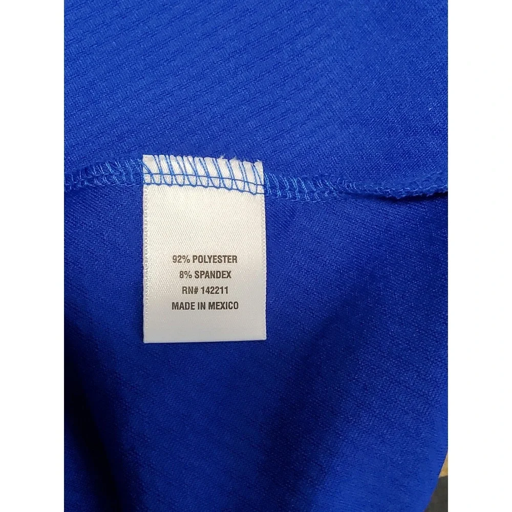 24seven Comfort Apparel Dress Womens Plus 1X Blue Keyhole A-Line‎ Fit Flare NWT